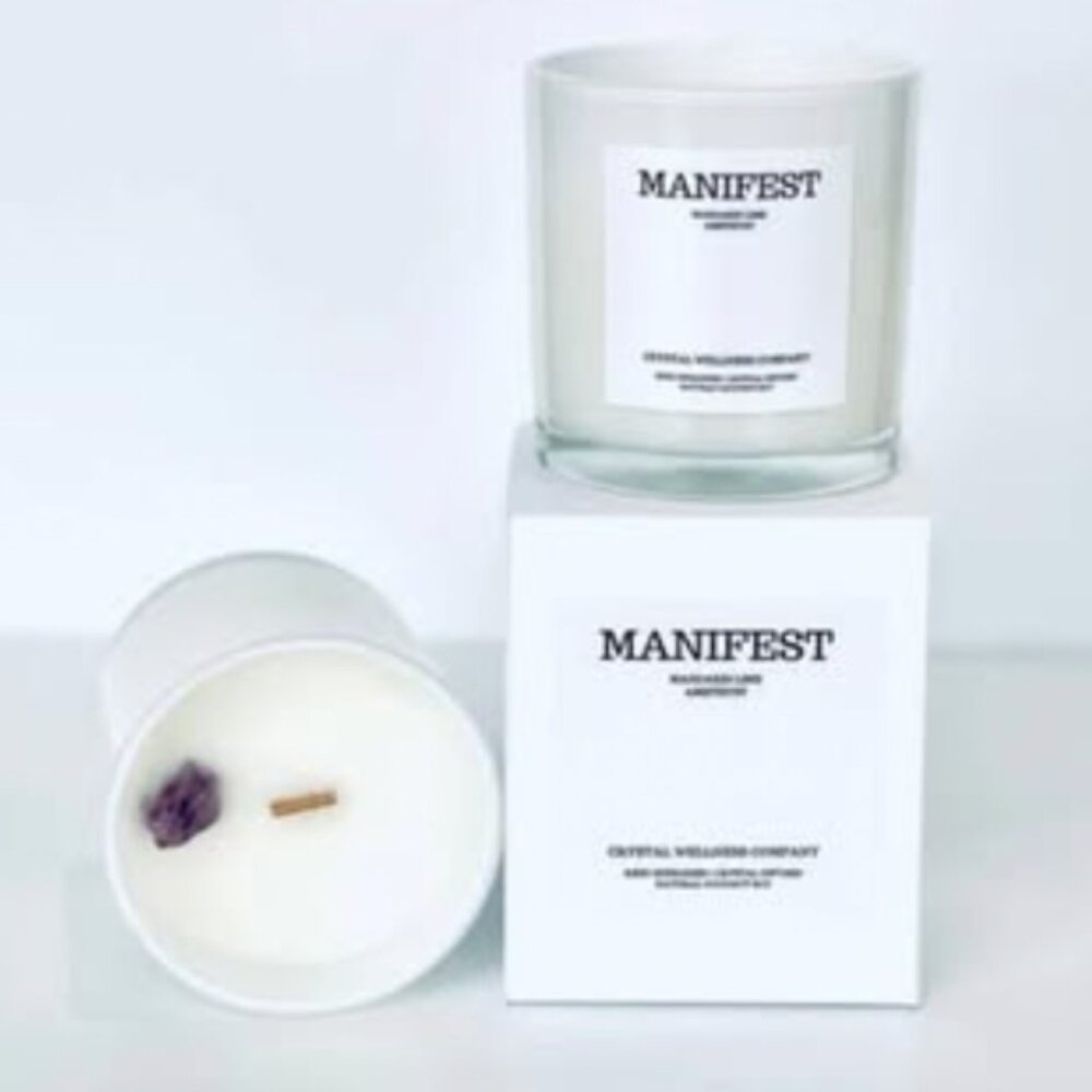 MANIFEST Crystal Candle: Mandarin & Lime 8 oz.